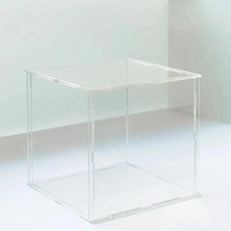 Hộp mica trưng bày sản phẩm, size lớn - lắp ghép nhiều kích thước - Đế Đen