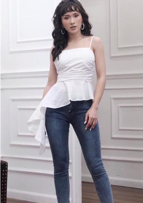 Áo 2 dây cách điệu chéo vạt