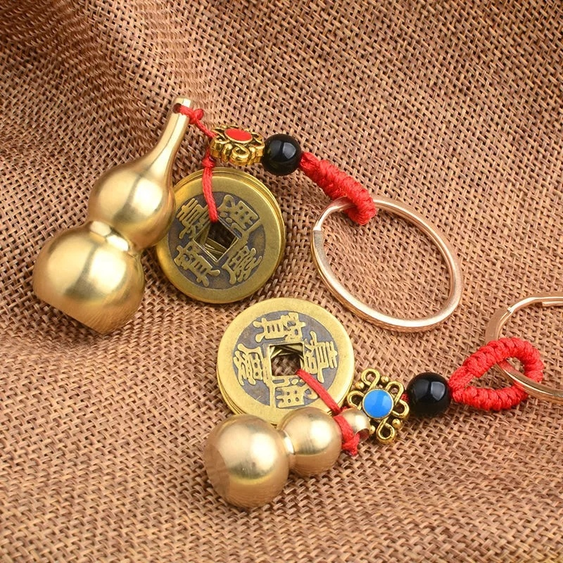 Móc Khóa Đồng Xu Phong Thủy May Mắn