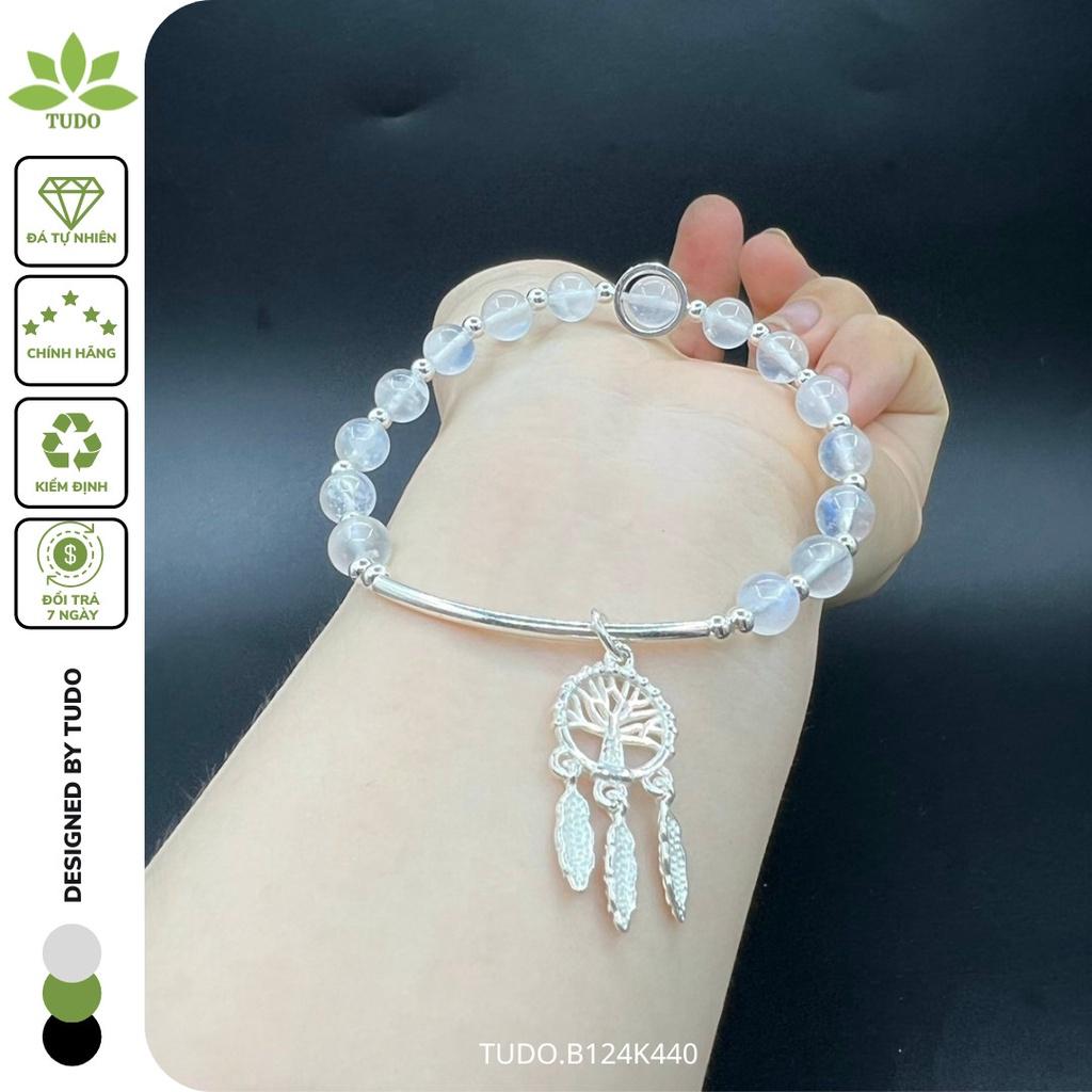 Vòng Tay Nữ Đẹp - Vòng Phong Thủy Mệnh Kim Thủy TUDO B124K440 VCBMOON Charm Dreamcatcher