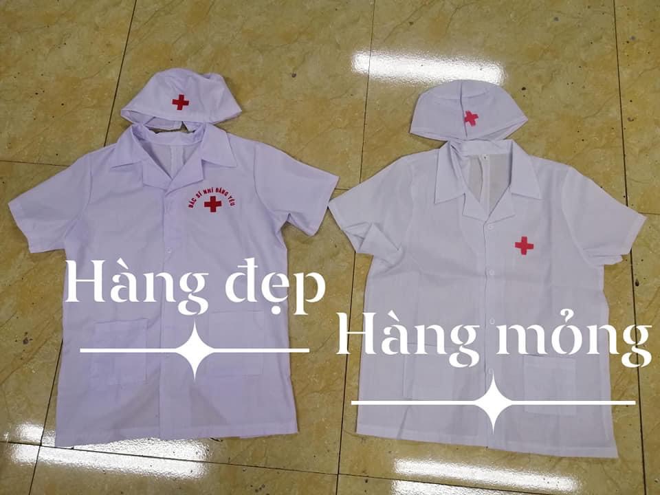 Bộ Áo Kèm Mũ Bác Sĩ Cho Bé Yêu Tập Làm Bác Sĩ