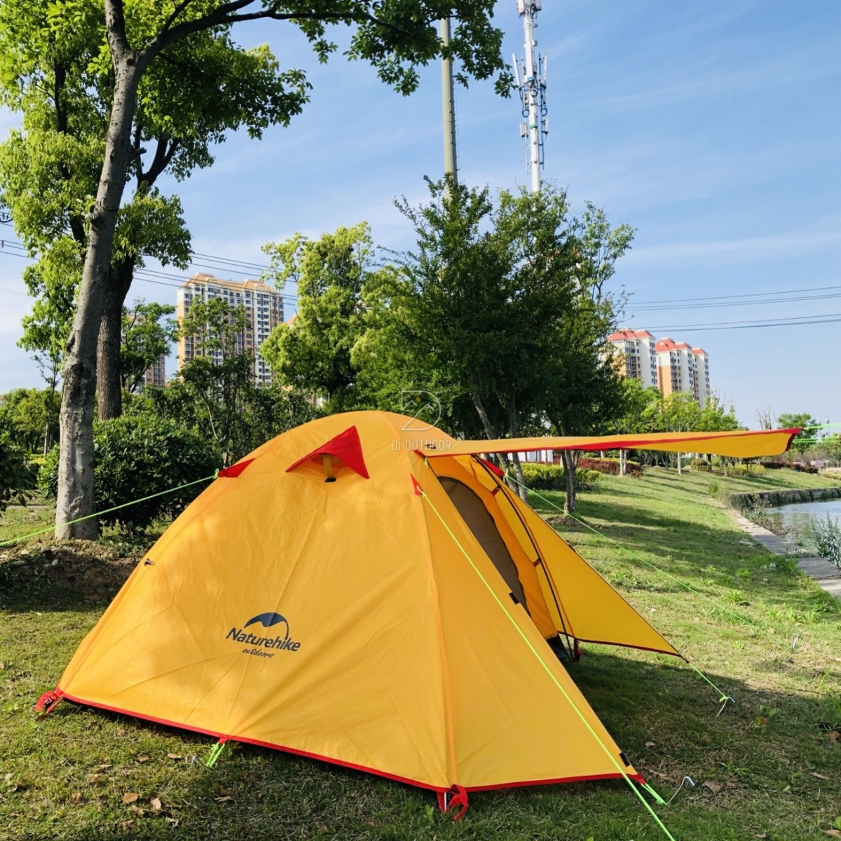 Lều Cắm Trại 4 Người & 2 Người Naturehike P-Series, Lều Dã Ngoại 2 lớp chống nước, UV 50+, 2 cửa,Khung nhôm - ĐI OUTDOOR