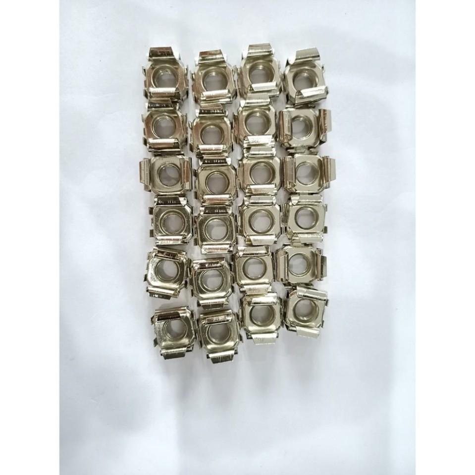 Combo 50c Đai ốc cài,ecu cài M8 mạ niken trắng sáng như inox