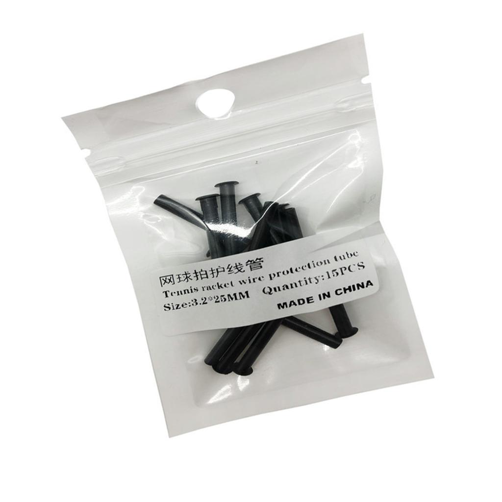 2x 15pcs Tennis Racket Grommets, Universal Racquet Eyelets, Black String Tubes