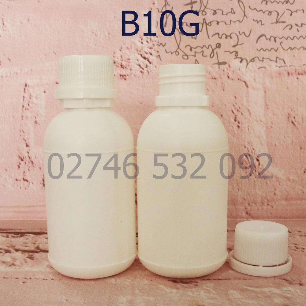 Chai Nhựa 100mL HPDE Thân Trắng Đục Nắp Khóa Galenti 3 Màu Sắc Xinh xắn_B10G