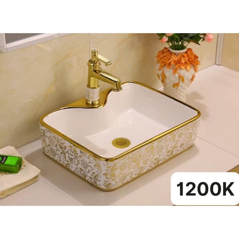 Lavabo rửa mặt-chậu rửa mặt hoa văn