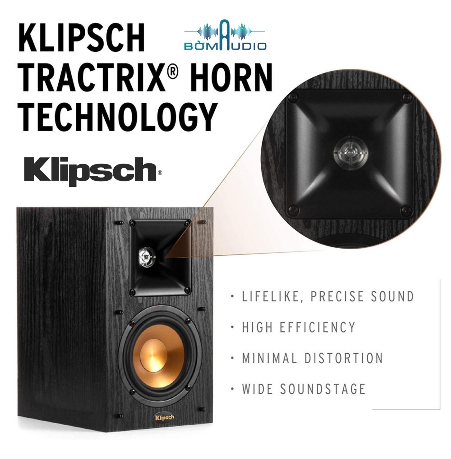 KLIPSCH SYNERGY BLACK LABEL B-100 | Loa Bookshelf Mini Của Klipsch_Hoa Kỳ - Loa Treble 25mm Dome Aluminum _ Thiết kế Họng Kèn TractrixHorn 90°x90° Độc Đáo - Loa Mid/Bass 102mm Màng Cerametallic Mạ Copper Cổ Điển | Hàng Chính Hãng _ Mới 100%