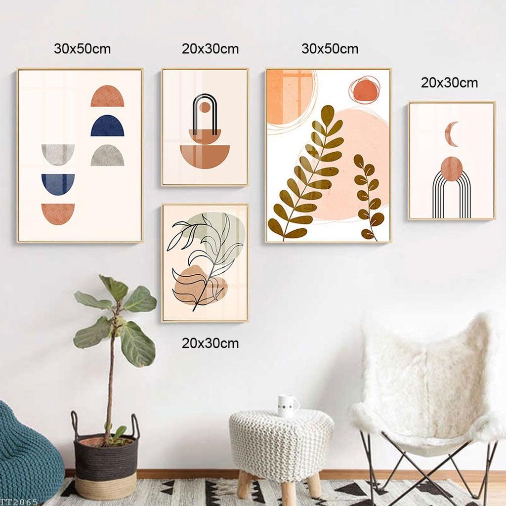 Tranh tráng gương cao cấp treo tường bộ 5 bức - Tranh treo tường hiện đại đơn giản