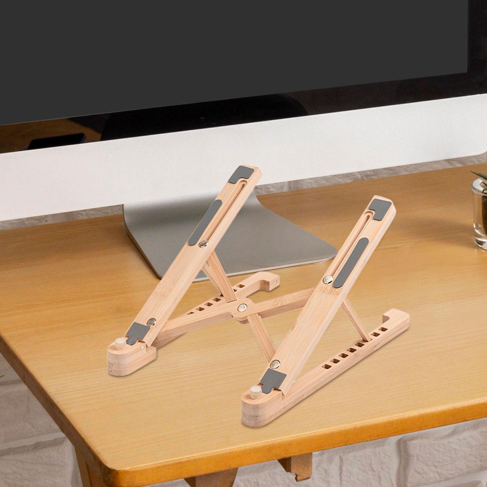 Laptop Stand Laptop Riser Holder Lightweight Folding Portable Universal 8 Height Adjustable Computer Stand Notebook Stand for Work Home Desk