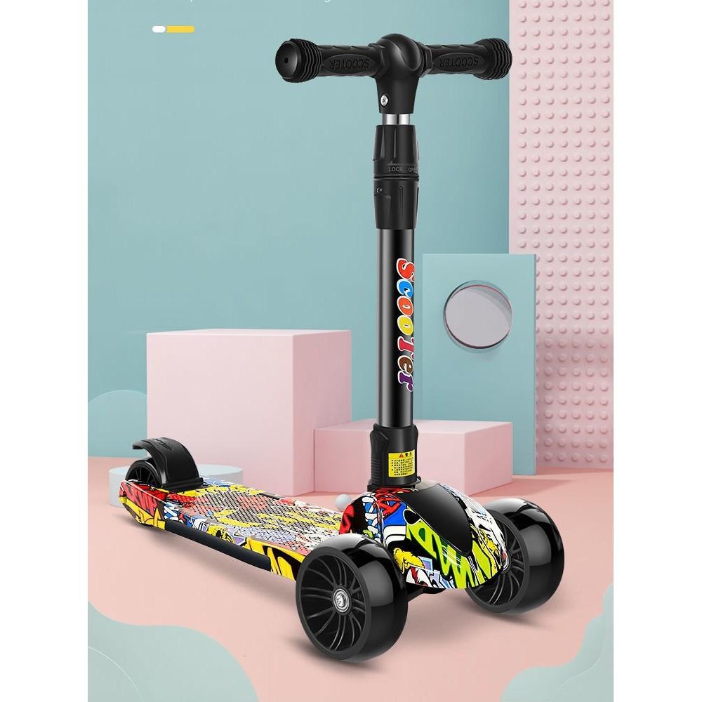 Xe trượt Scooter Graffiti cao cấp.xe trươt 3 bánh phát sáng