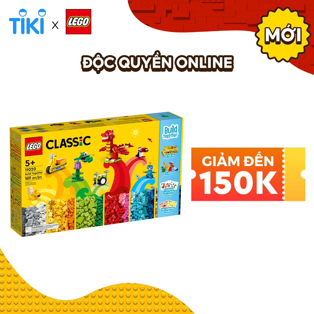 LEGO Classic 11020 Bộ gạch sáng tạo kèm đế gạch Classic (1601 chi tiết)