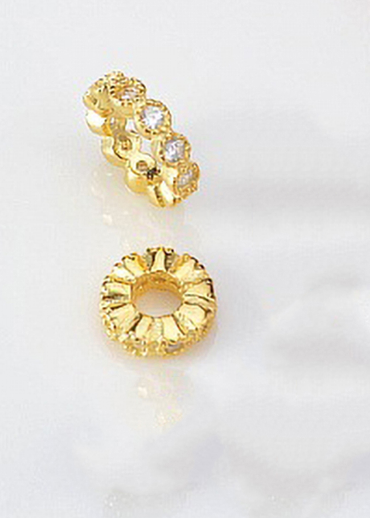 Combo 2 cái charm bạc vách ngăn hạt đính đá trang trí - Ngọc Quý Gemstones