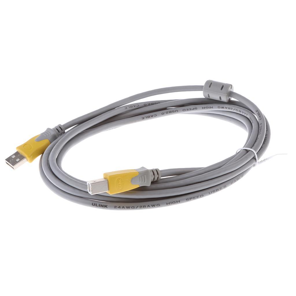 USB 2.0 A Male To B Male Cable High-Speed Connectors For Printer Laptop
