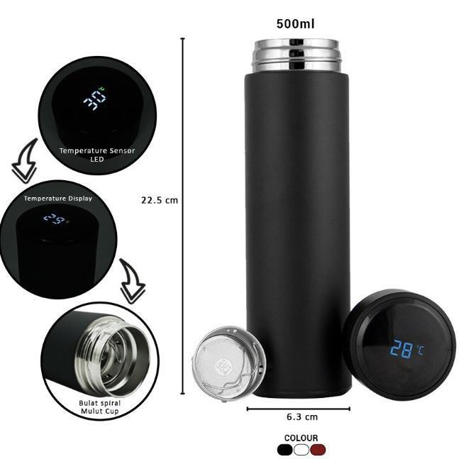 Bình Nước Giữ Nhiệt Hiển Thị Đèn Led