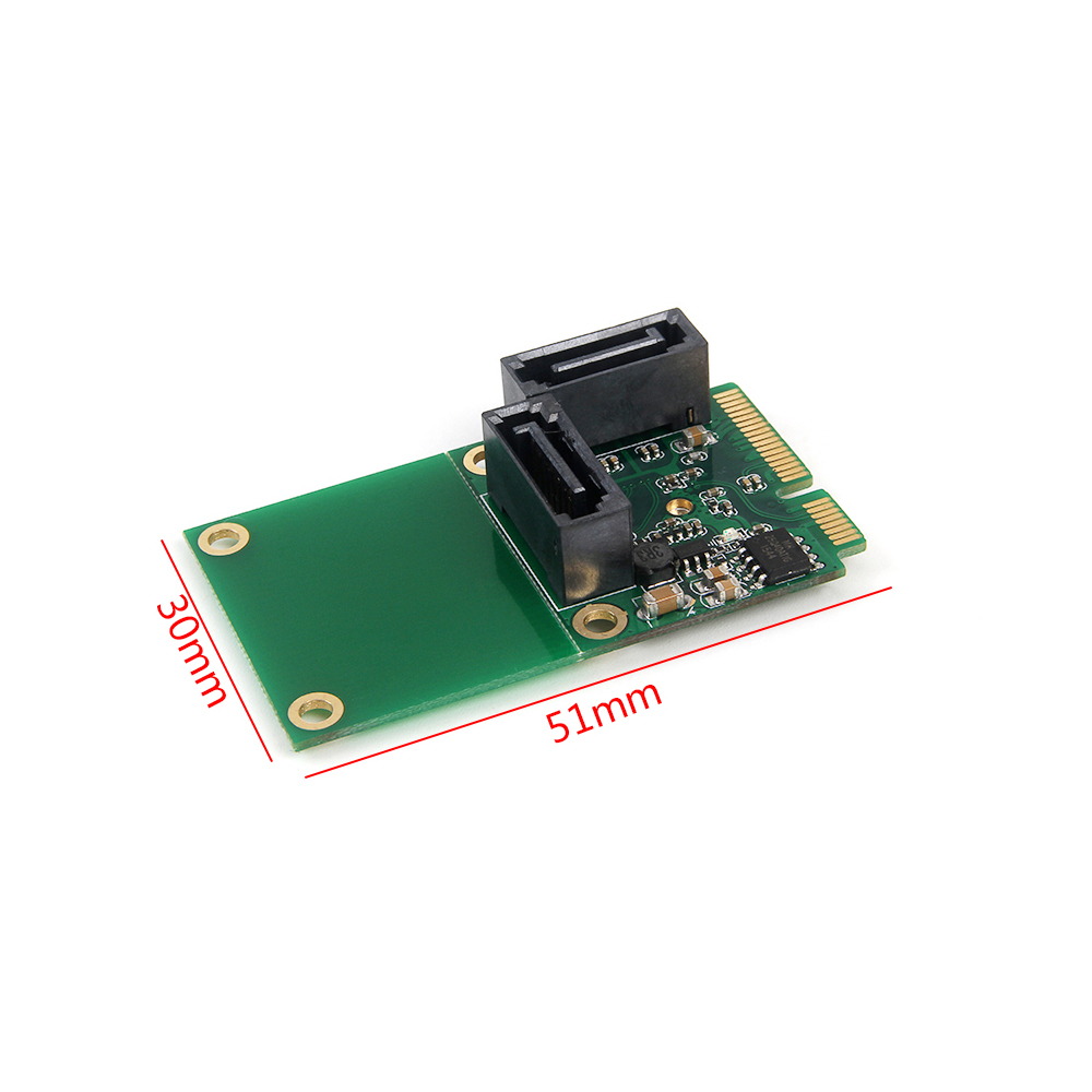 Bộ Chuyển Đổi Đĩa Cứng 2 Cổng Thẻ SATA3.0 Mini PCI-E Sang SATA3