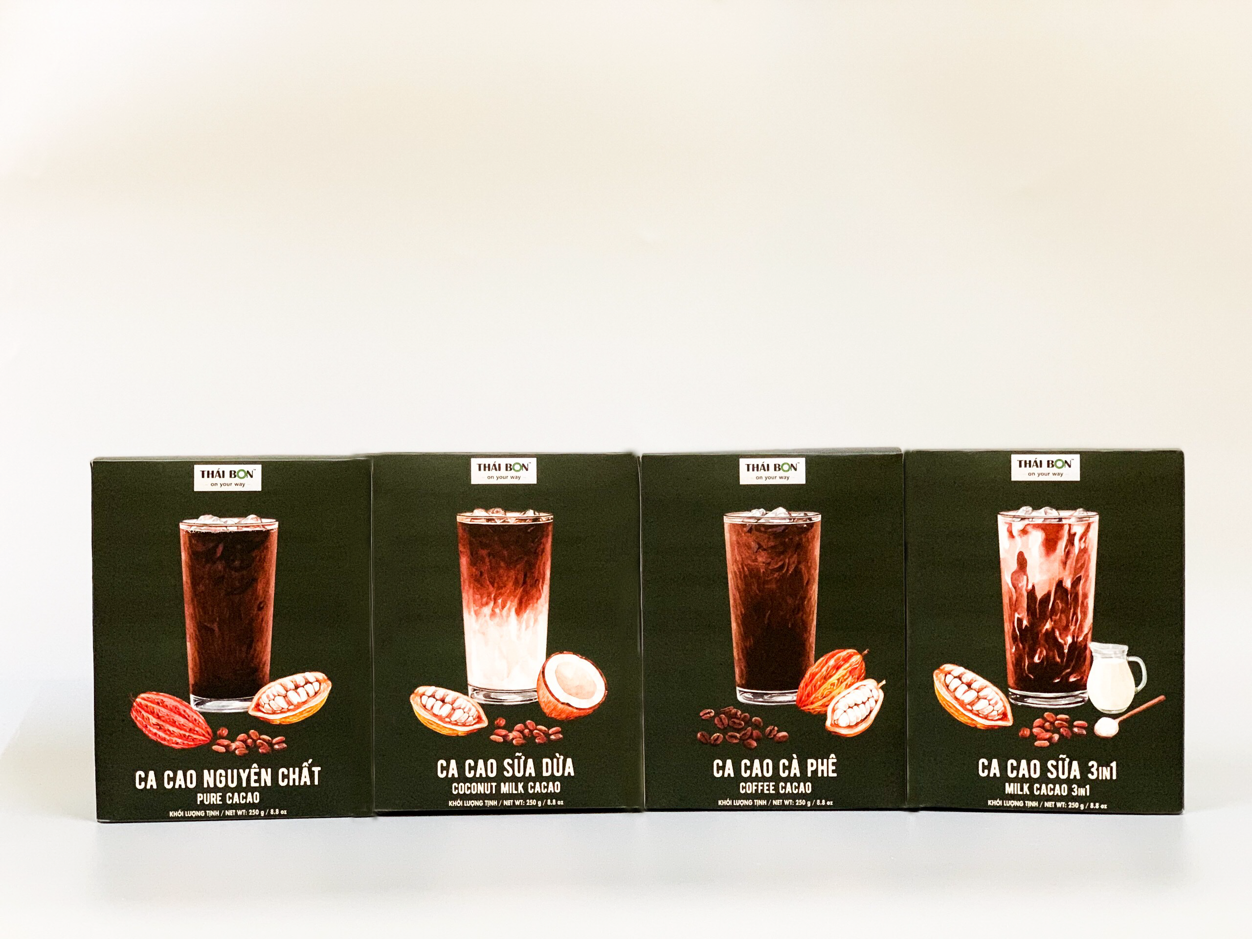 Ca cao nguyên chất hộp 250g - Bột Ca cao Thái Bon