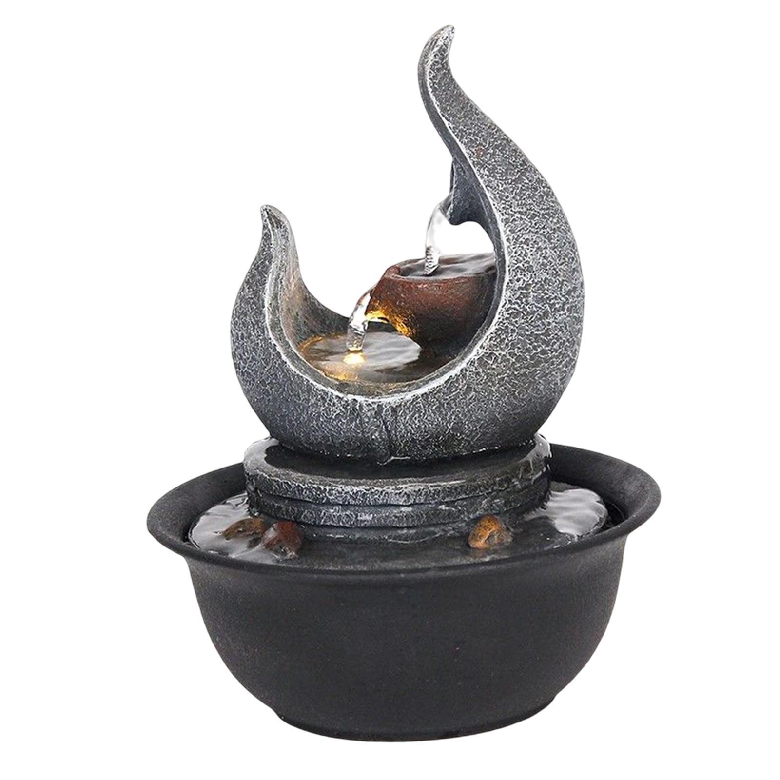 Desktop Water Fountain Waterfall Fountain Tabletop Fountain for Ornaments