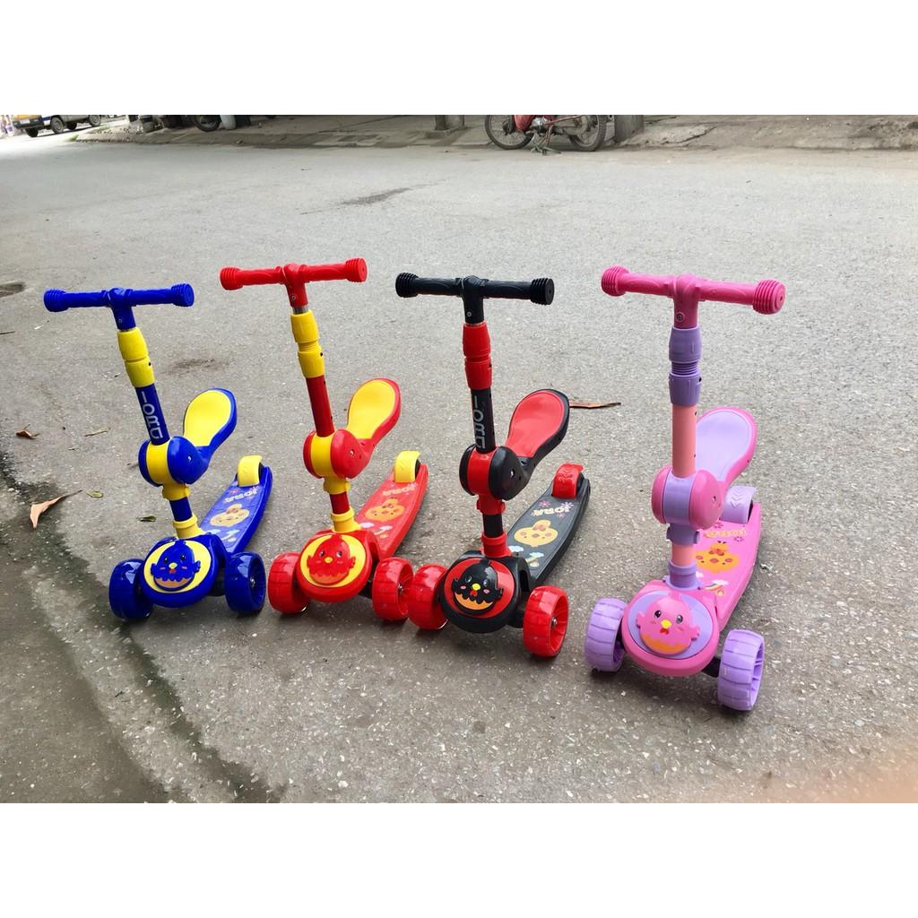 Xe trượt Scooter cho bé có nhạc đèn và ghế ngồi