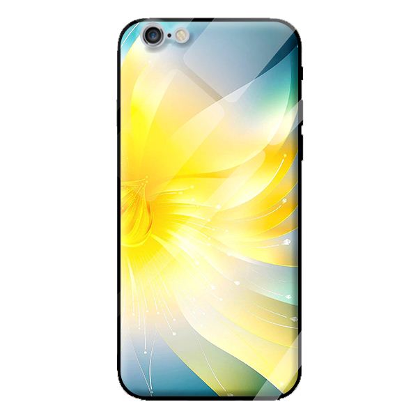 Ốp kính cường lực cho iPhone 6 mẫu NỀN VÀNG 1 - Hàng chính hãng