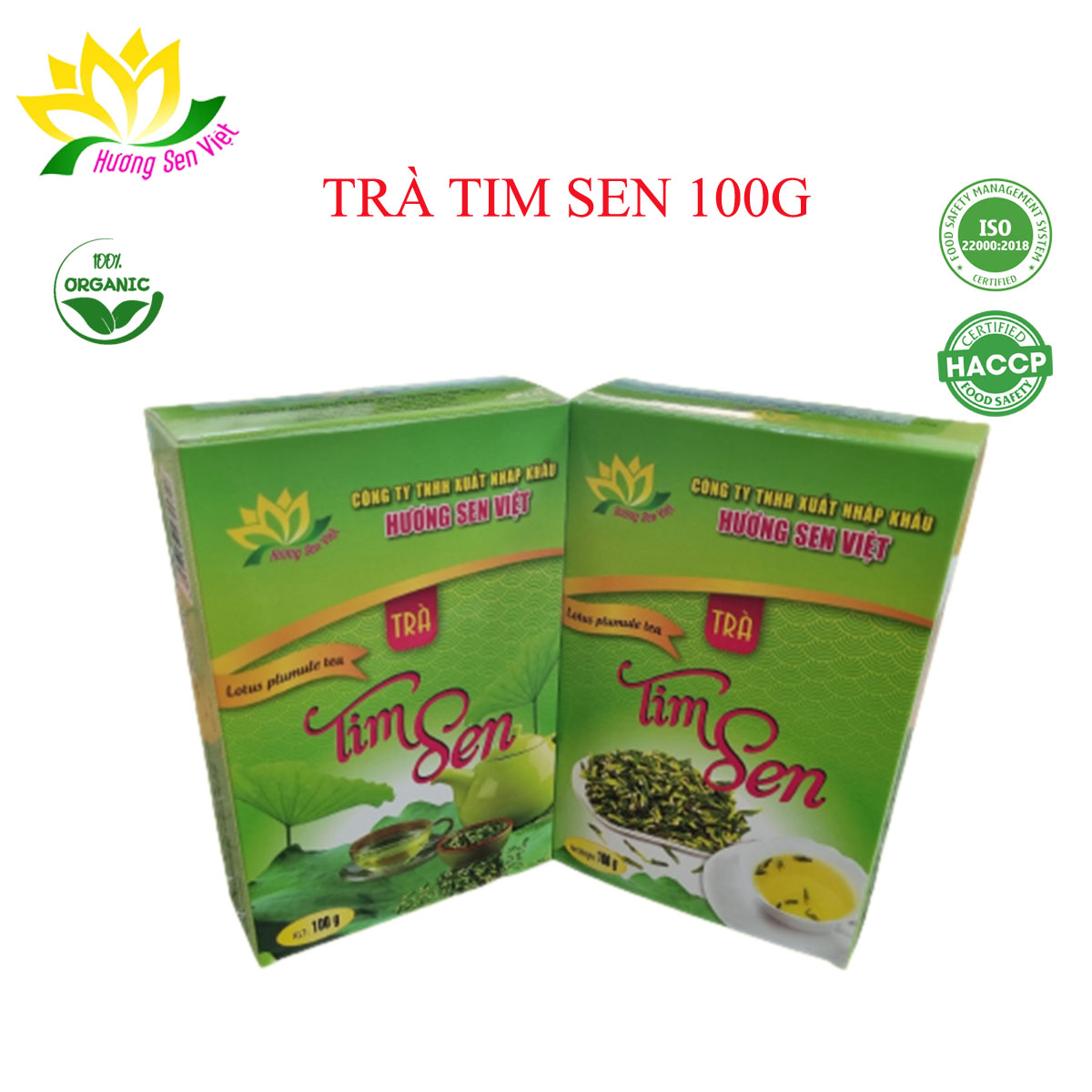 TRÀ TIM SEN HỘP 100G - HƯƠNG SEN VIỆT