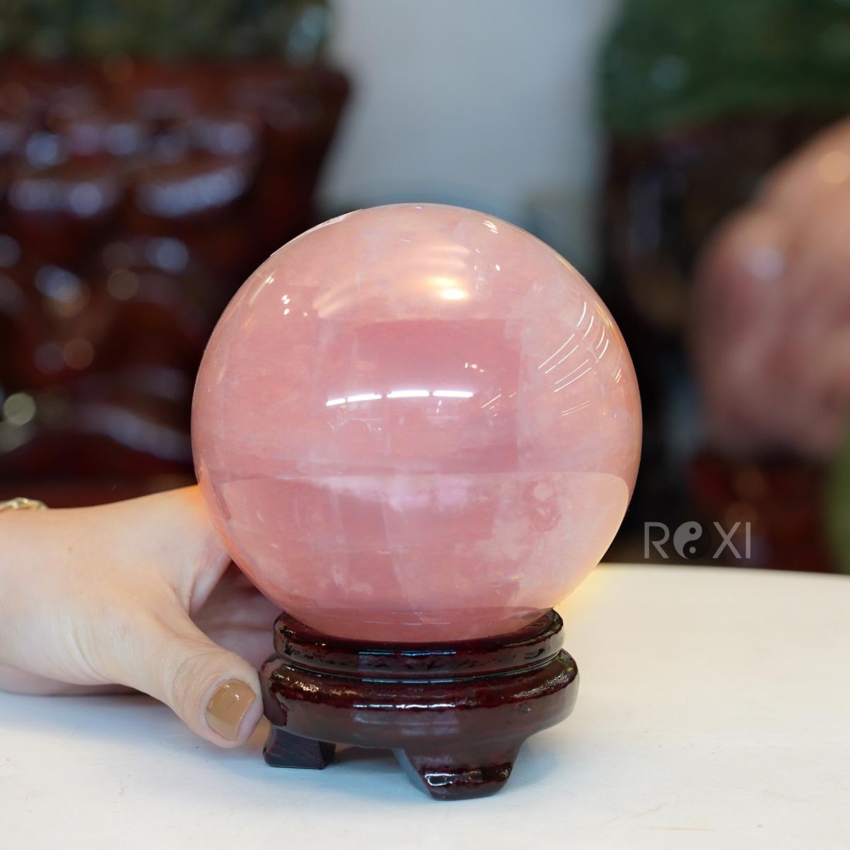 Quả Cầu Thạch Anh hồng sao 2A 1,6kg - 10,6cm