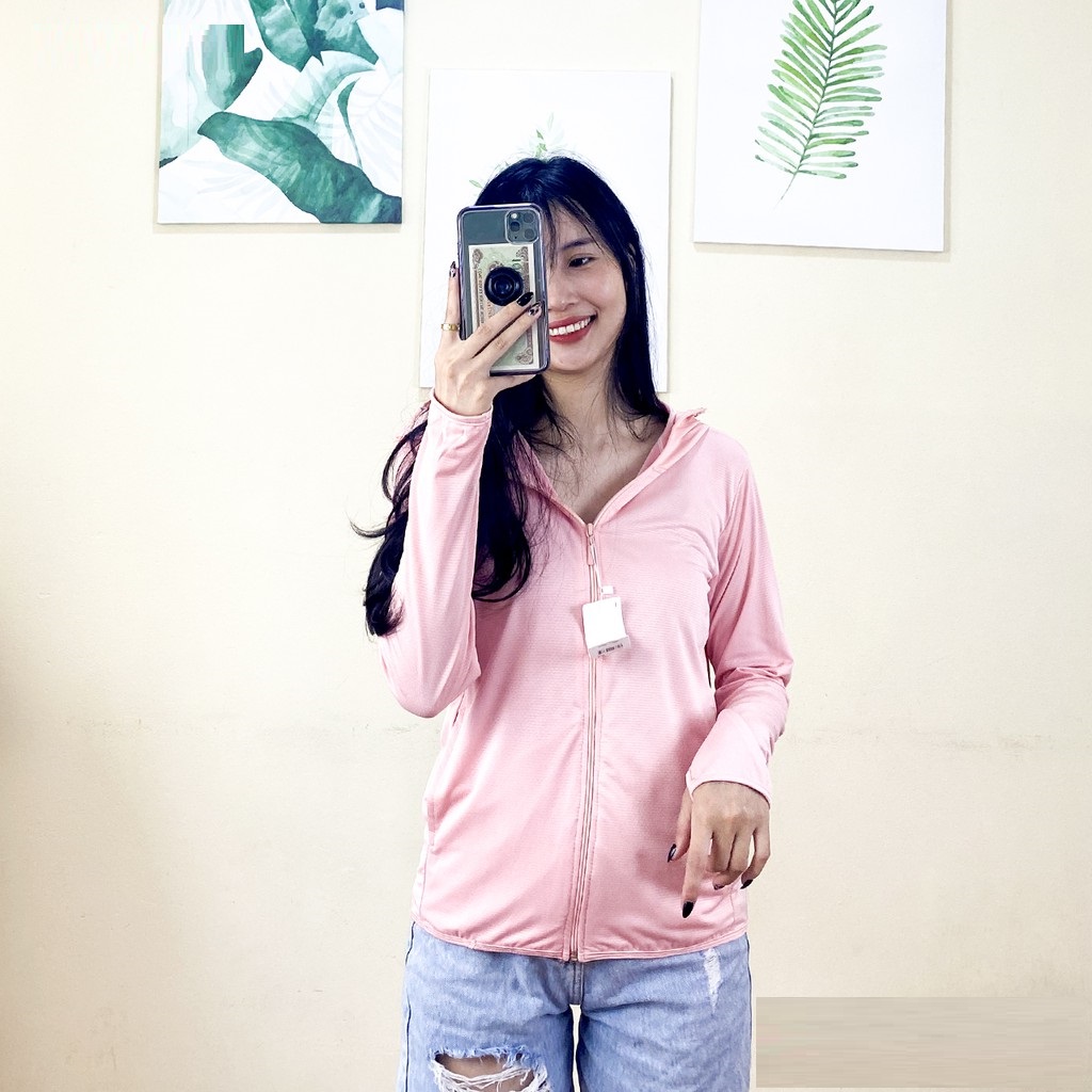 Áo chống nắng thông hơi túi cuộn - chống tia UV - BẢo vệ làn da bạn Nữ