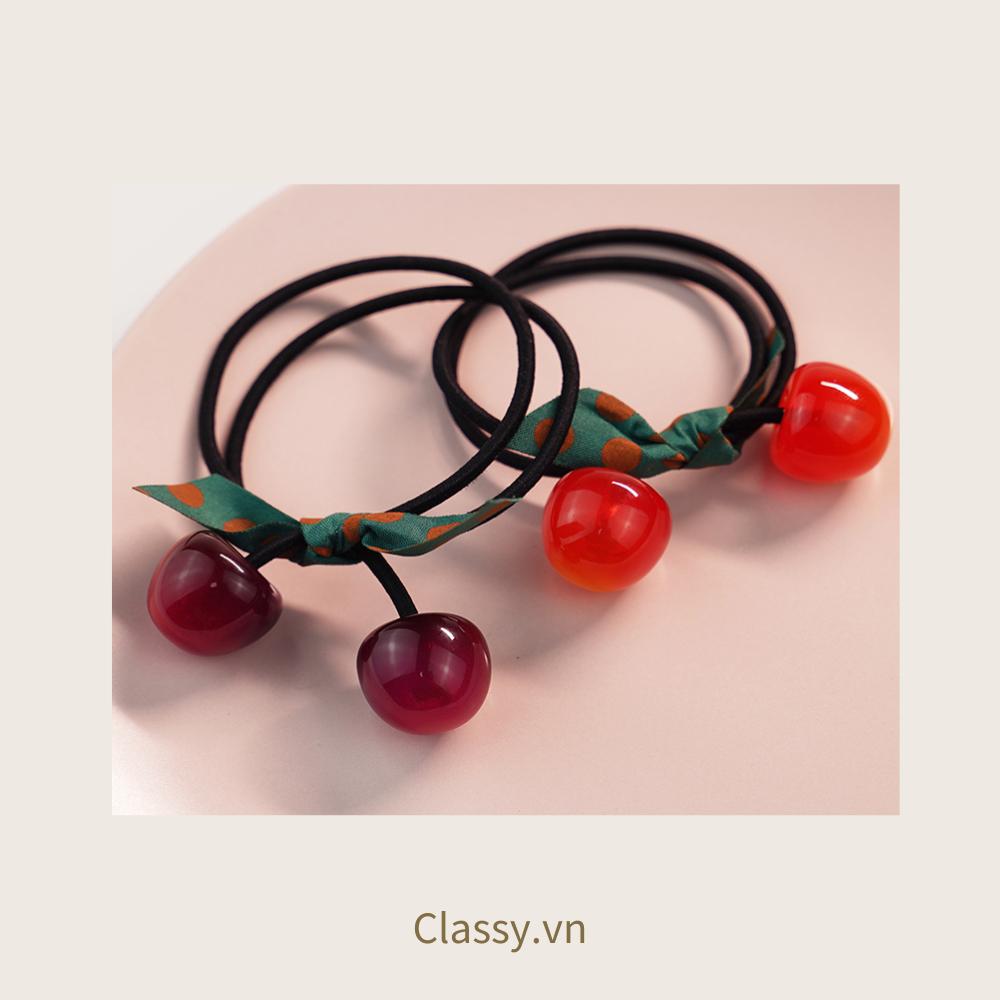 Dây cột tóc Classy trái cherry và trái dâu bền chắc giá rẻ, nữ tính PK630