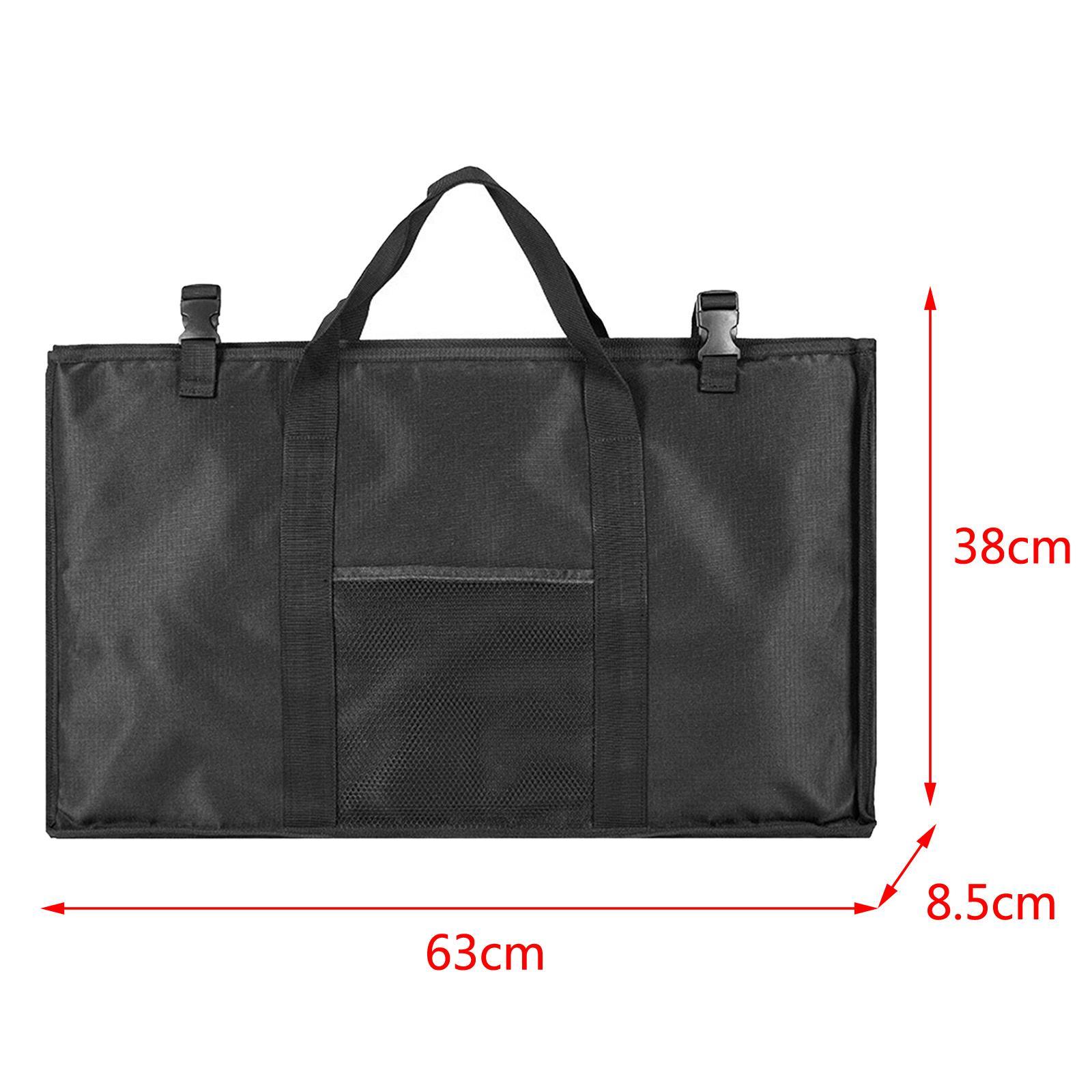 Folding Storage Bag Camping Drain Rack Storage Organizer for Camping Black