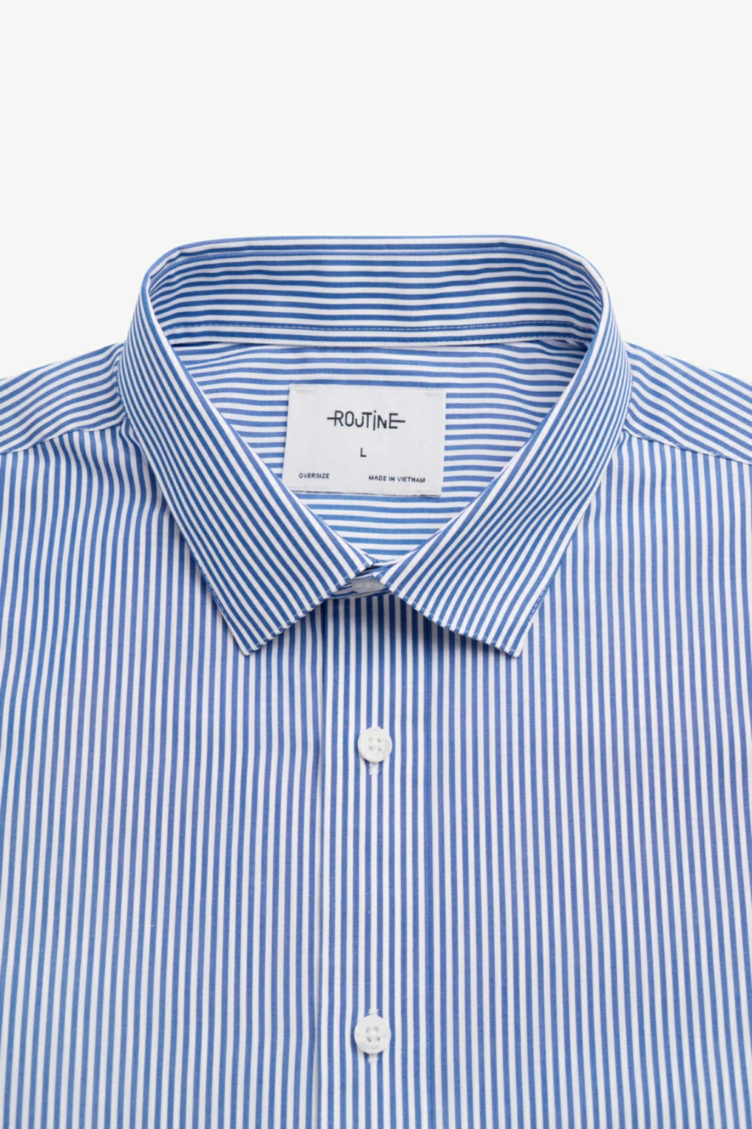 Áo Sơ Mi Nam ROUTINE Tay Ngắn Họa Tiết Kẻ Sọc Form Oversize - 10S24SHS003 | LASTORE MENSWEAR
