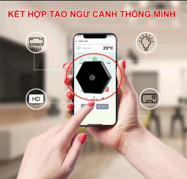 Điều khiển hồng ngoại Hunonic IR Smart thiết bị tivi, điều hoà, dàn âm thanh, đầu KTS, quạt, từ xa qua điện thoại