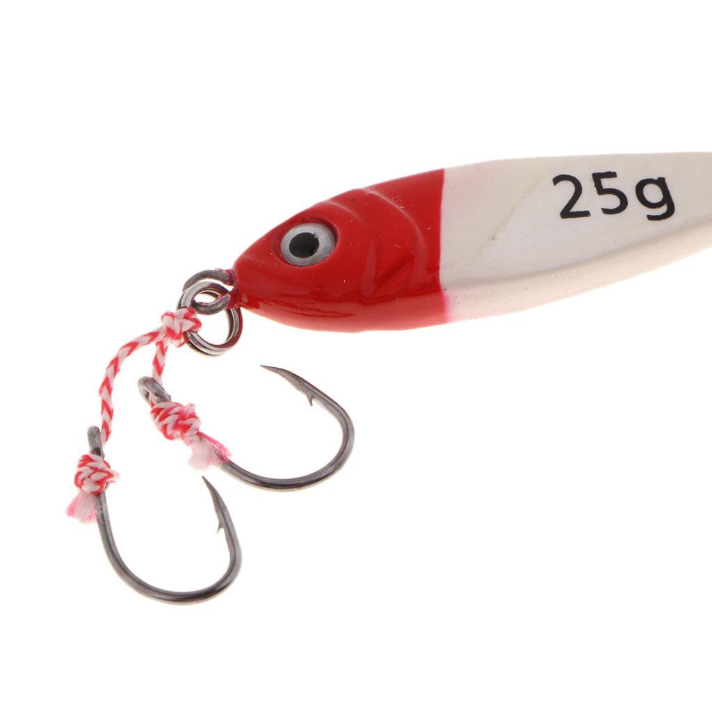 Jigs Jigging Fishing Lure Metal Hard Bait with Assist Hooks Fast Sinking for Deep Sea Fishing