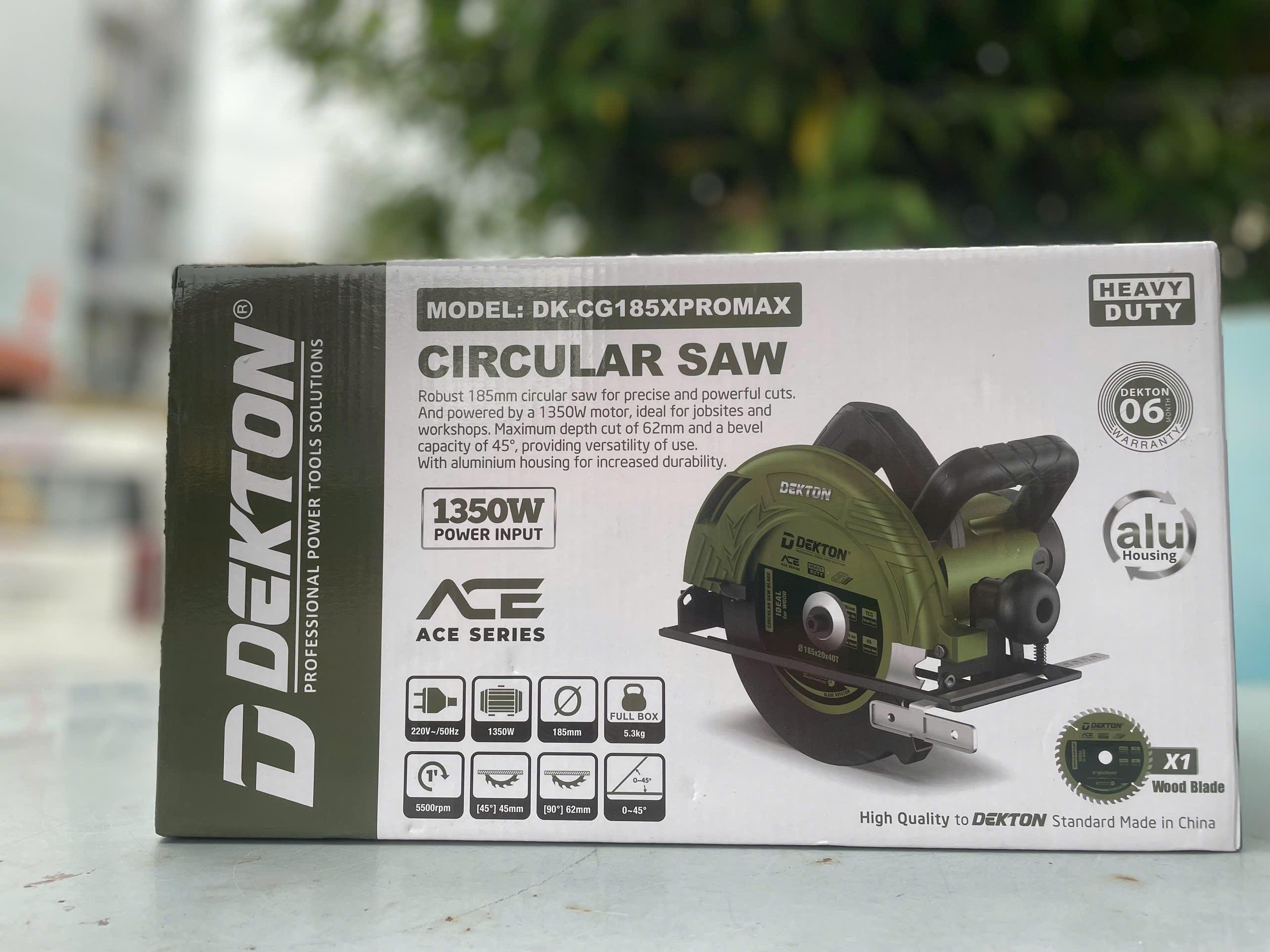 MÁY CƯA GỖ 185MM 1350W DK-CG185XPROMAX DEKTON (MÀU OLIVE) - HÀNG CHÍNH HÃNG