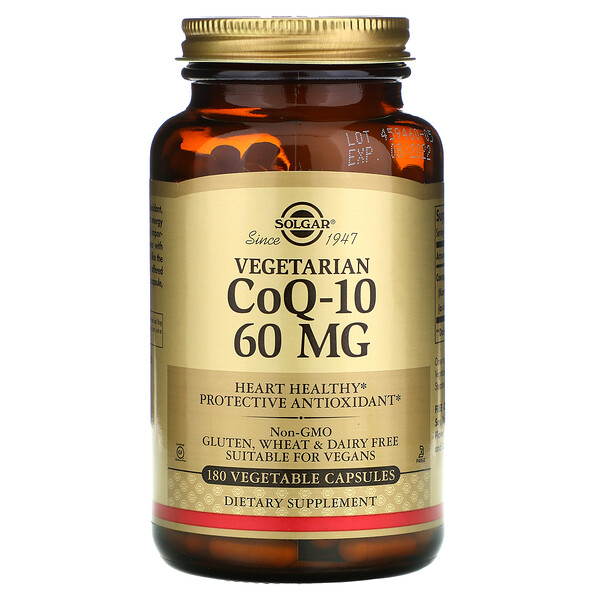 NHẬP KHẨU USA CHÍNH HÃNG - Viên uống điều hòa huyết áp, giảm nguy cơ tai biến, giảm cholesterol trong máu Solgar Vegetarian CoQ-10 60 mg