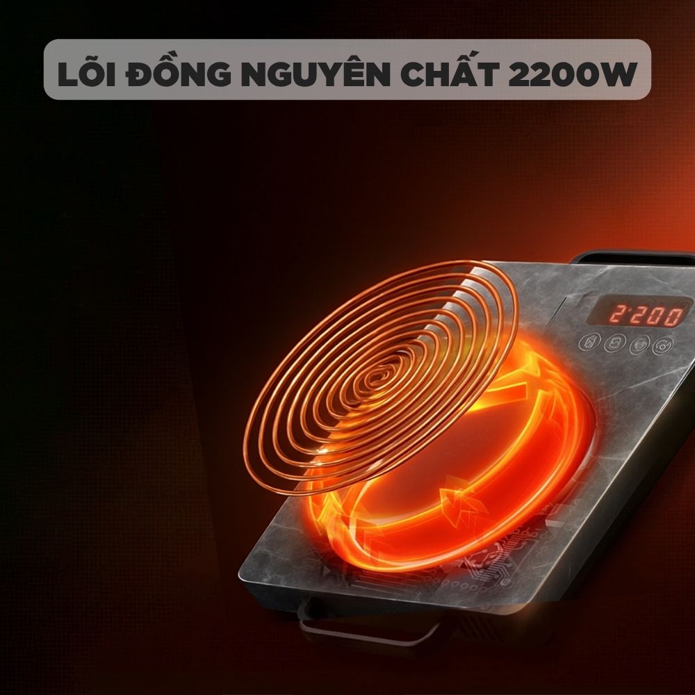 Bếp hồng ngoại Mishio MK417 mặt kính cường lực cao cấp - hàng chính hãng