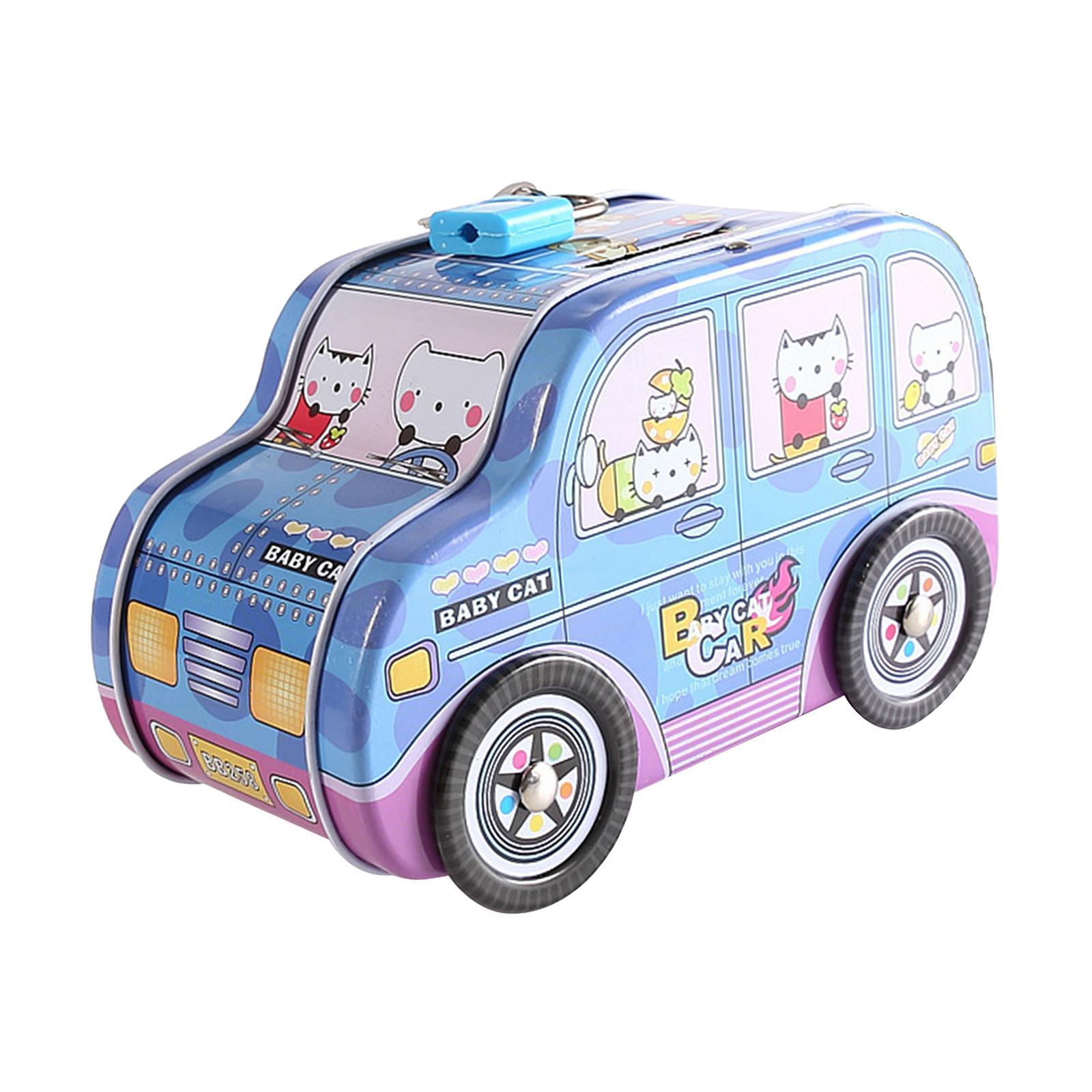 Money Box Exquisite cars money Saving Box for Desktop Office Living Room Blue