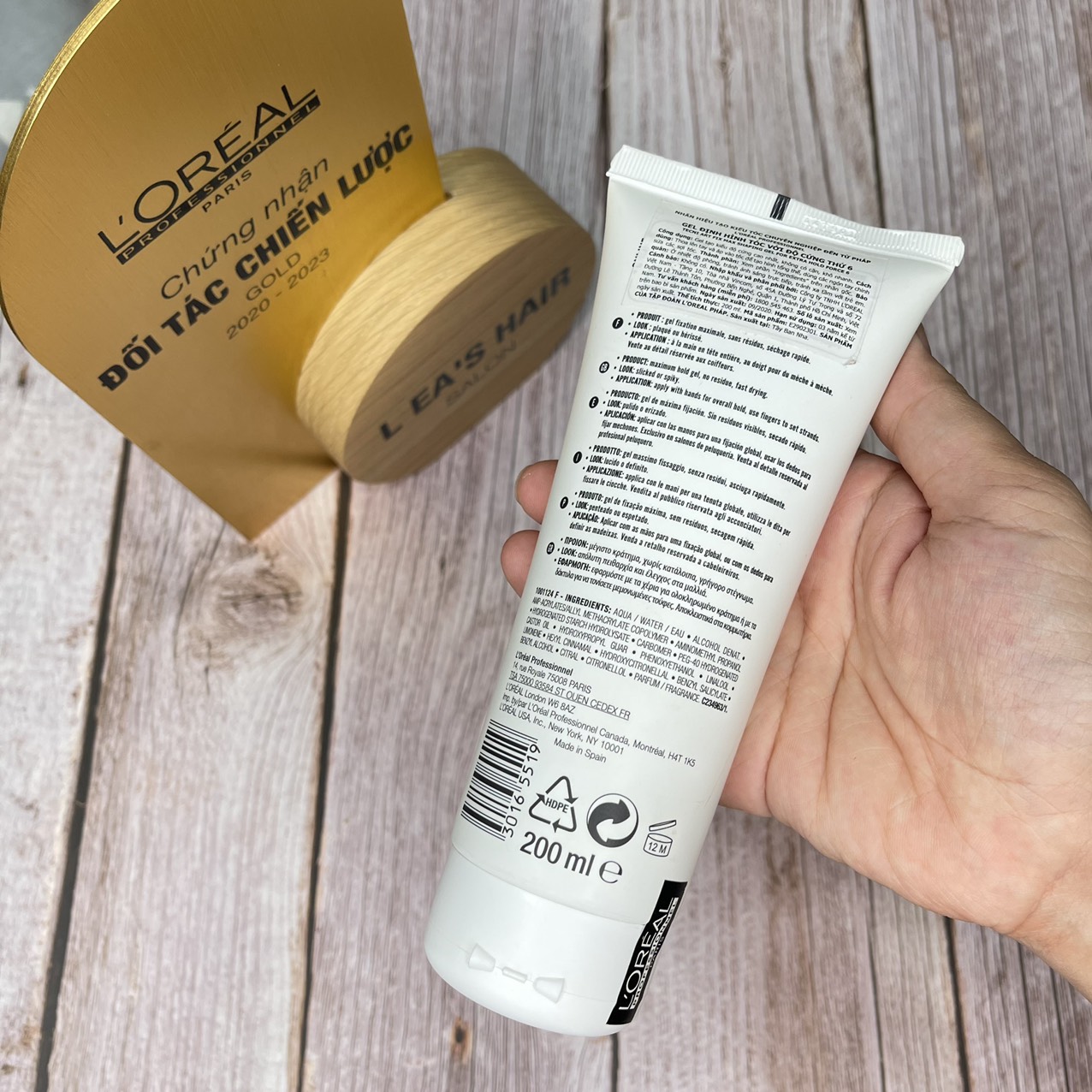 Gel L’Oréal Tecni.Art Fix Max Force 6 Extra Hold định hình giữ nếp tóc siêu cứng 200ml