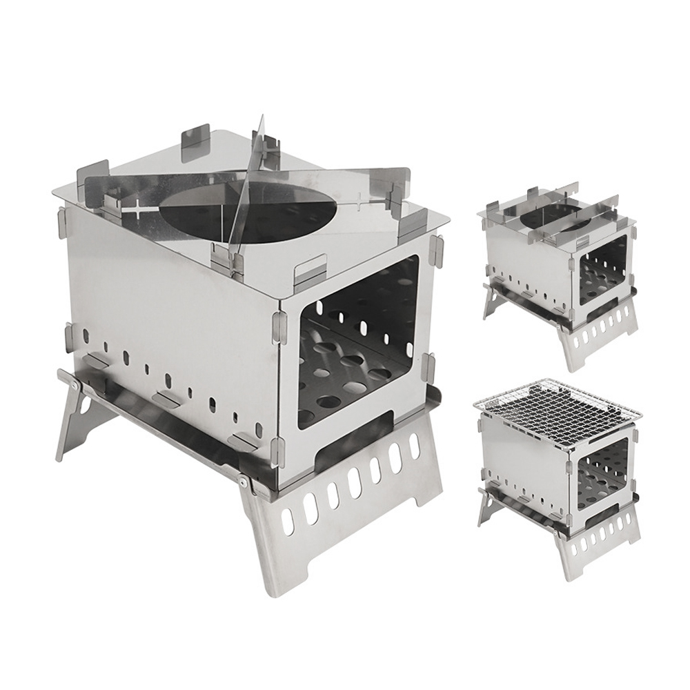 Bếp nấu ăn ngoài trời kèm vỉ nướng được làm bằng inox 304 không gỉ,bền bỉ với khả năng chịu lực tốt.