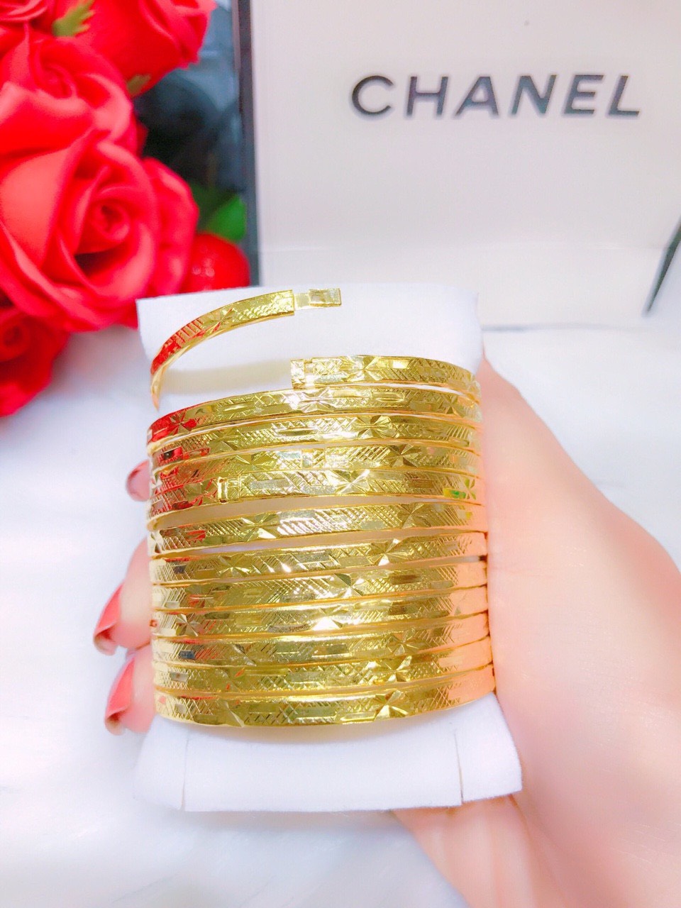 Bộ Vòng Xi Men Gồm 07 Chiếc - Mạ Vàng 24K - MS. TH 110.22.08