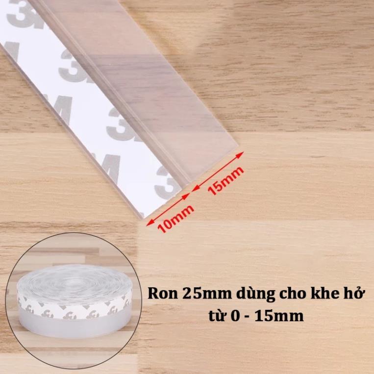 Ron (Gioăng) Cao Su Dán Khe Hở Chân Cửa 3M - Chống Bụi, Chống Nước, Giảm Tiếng Ồn, Ngăn Côn Trùng