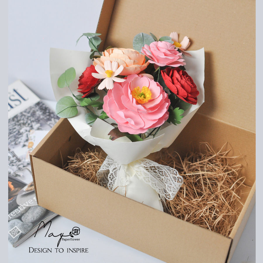 Hoa giấy quà tặng cao cấp - Brilliant Spring, hoa giấy handmade Maypaperflower - hoa giấy nghệ thuật