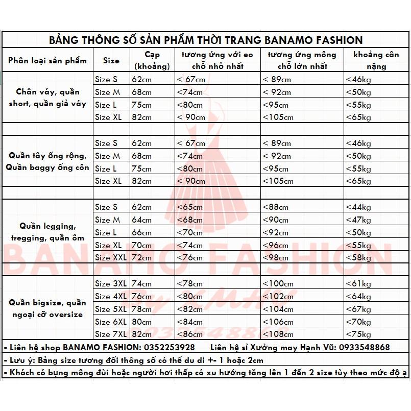 Quần baggy cạp cao siêu xinh thời trang Banamo Fashion 831