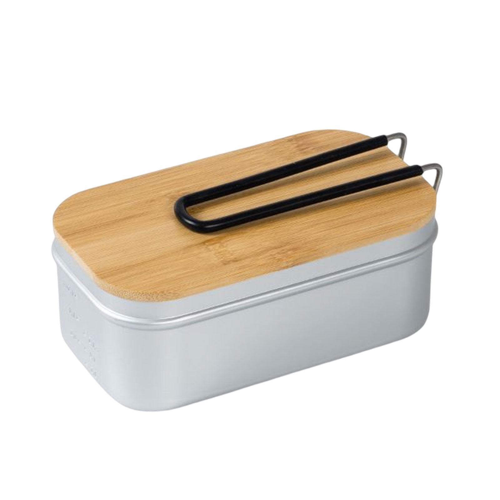 Lunch Box Durable with Lid Aluminum Alloy Lunch Container for Camping Picnic