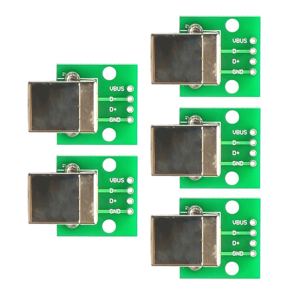 20 Pieces USB Type B Female Socket Breakout Board to DIP Connector For Printer Accessory