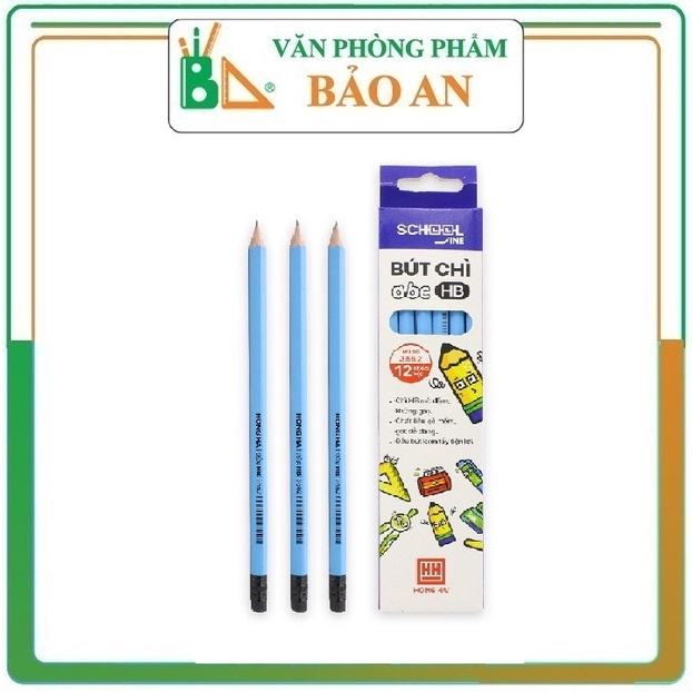 Bút Chì Gỗ HB Có Đầu Tẩy – 3552 Ngòi Chì HB Nét Đậm Vừa Phải, Ra Đều Mịn Khi Viết/ Vẽ. Bút Có Kèm Theo Đầu Tẩy Chì Tiện Lợi