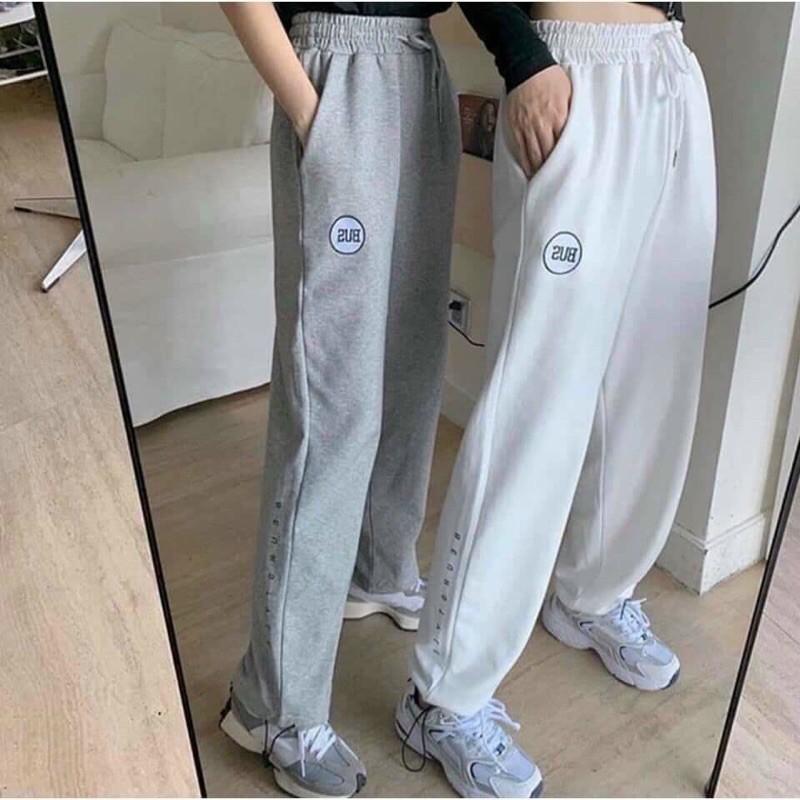 Quần jogger rút ống chữ bus cá tính