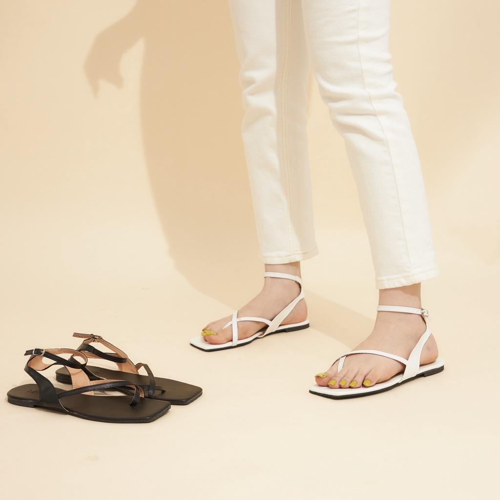 Giày Sandal Nữ MWC 2864 - Giày Sandal Xỏ Ngón Quai Chéo Phối Dây Mảnh Ôm Chân Đế Bệt Thời Trang