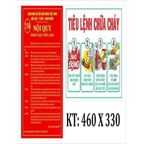 Bảng nội quy tiêu lệnh cấm lửa cấm thuôc....