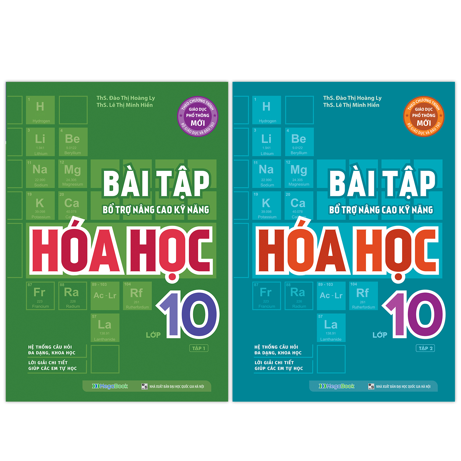 Combo Bài Tập Bổ Trợ Nâng Cao Kỹ Năng Hóa Học Lớp 10 (2 Tập)