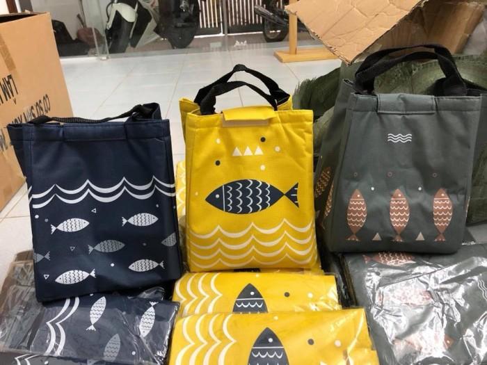 Túi Đựng Hộp Cơm Giữ Nhiệt Hình Cá - Hàng Loại 1