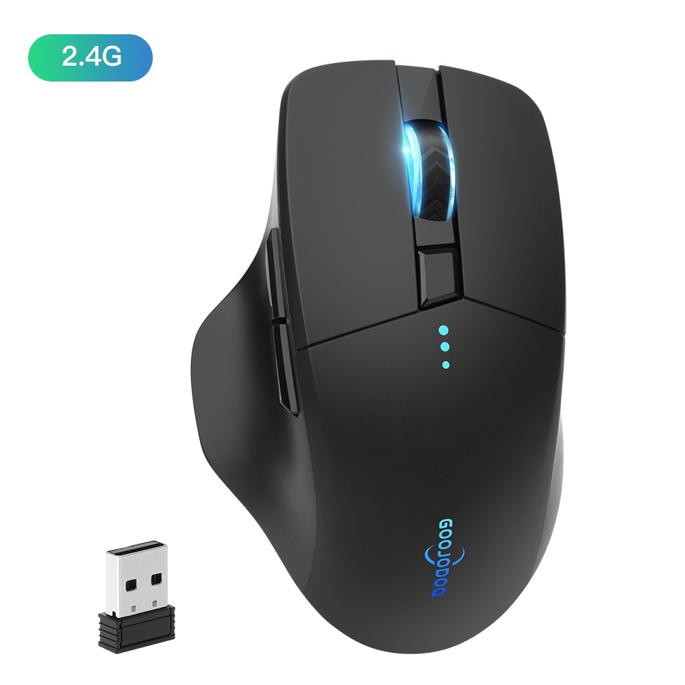 M09 - Chuột Không Dây Bluetooth 4000DPI Máy Tính USB 2.4GHz Ergonomic Scrolling Hiển Thị Pin Thích hợp cho game